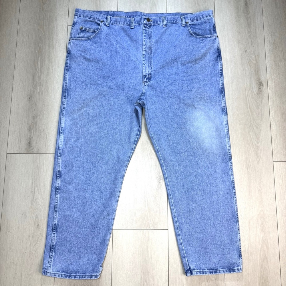 VTG Wrangler Rugged Wear Jeans Mens 51x31 Blue Denim Relaxed Fit Mexico USA 90s!